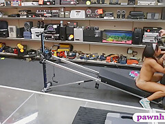 Muscular Chick Sucks Off And Gets Boned By Pawn Keeper
