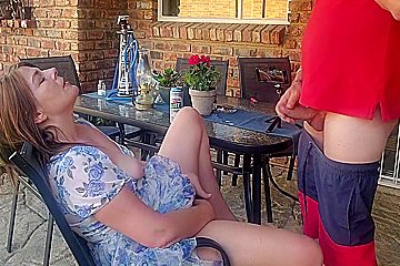 Mutual Masturbation Caught My Friends Wife Fingering Herself On The Patio So I Joined Her 7 Min