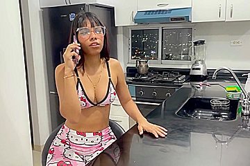 My Stepsister Washes My Dish For A Nice Fuck, And I Cum On Her Nice Ass With Ass Nice