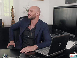 My big tits tgirl secretary Brittney Kade gives me bday anal