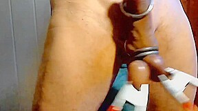 Naked slave smashed balls bdsm