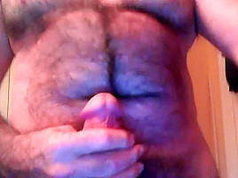 Nasty Hairy Step daddy Shows hairy hole enjoys mansmell