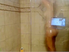 Nat showering during cam session
