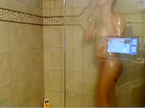 Nat showering during cam session