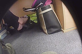 Nats sexy heelpopping under the desk
