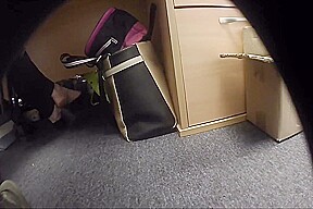 Nats sexy heelpopping under the desk