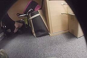 Nats sexy heelpopping under the desk