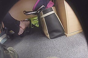 Nats sexy heelpopping under the desk