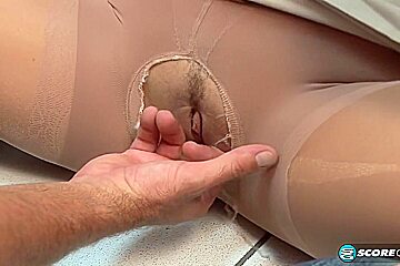 Naughty Babe In Pantyhose Porn Video