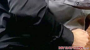 Naughty gay boss Jason Sparks seduces and fucks Duncan Black