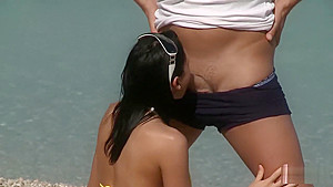 Naughty group sex tournament on the beach 1
