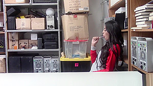 Naughty petite Latina rides a LP officers big hard cock