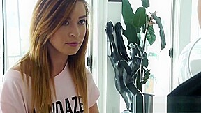 Naughty stepsister sucks her Step brothers huge dick before sex
