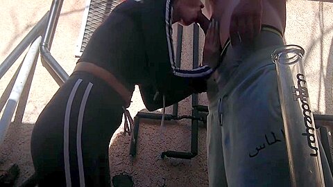 Neighbor Almost Caught His Wife Sucking My Dick Behind There House