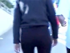 Nice tight pants wrapping the candid amateur booty 01g