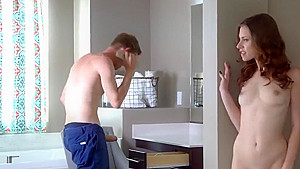 Nosy stepsis in a big dick threesome with a teen 18+ couple