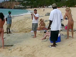 Nude Beach - PhotoShoot 2 - Two Babes Peeing