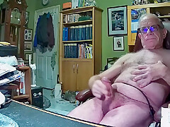 Old Man Love Juice On Webcam