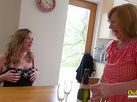 OldNannY Two British Mature Lesbians Titplay