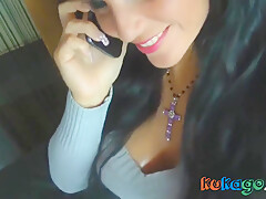 On The Phone With Her Husband