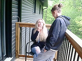 Outdoor Fuck Ends In Squirt Shower