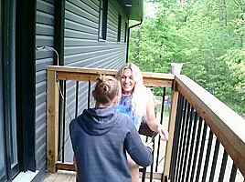 Outdoor Fuck Ends In Squirt Shower