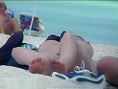 Perfect busty tits nude beach two for one