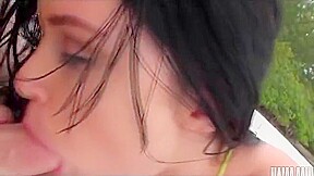 Pervert spots stunning bigass surfer Jenna J Ross on the beach