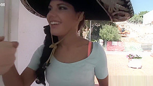 Petite latina gets cummed
