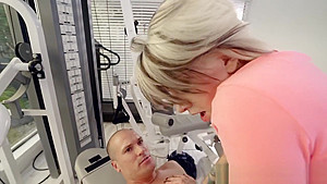 Petite pussyfucked hard by trainers big dong