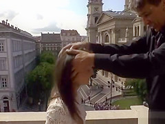 Petite teen 18+ hard whipped on balcony