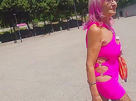 Pink dress and stockings 2