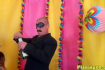 Piss fetish skanks bizarre party orgy