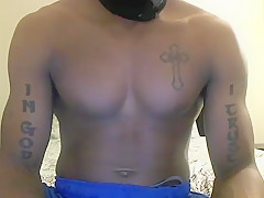 Playing in his blue mesh shorts