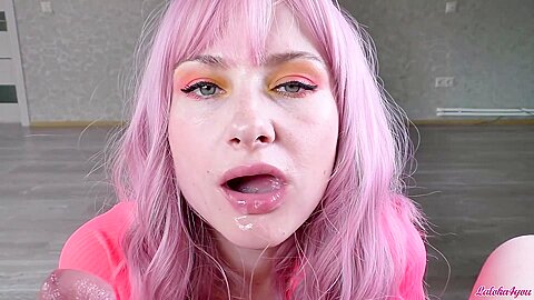 Pov Girl Blowjob And Handjob Cock After Work - Cum Swallow