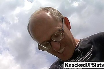 Pregnant Whore Loves Making Dick Cum Outdoors