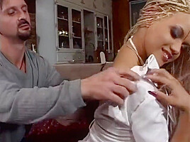 Pretty Experienced Ebony Blonde Sick-nurse Rides Dick