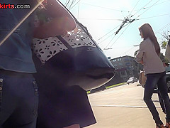 Provocative upskirt ass video with exciting babe