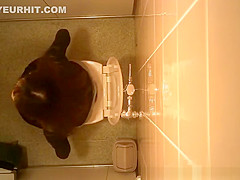 Public toilet ceiling catches women pissing