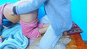 Quenched The Thirst Of Both His Cock And Her Pussy By Fucking The Landlords Step daughter