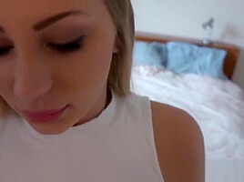 Random blonde agreed to fuck and suck for big cash