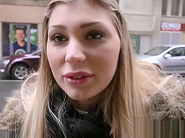 Random blonde agreed to fuck and suck for big cash