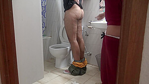 Real Caught Masturbating And Watching Me In The Toilet