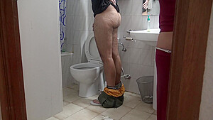 Real Caught Masturbating And Watching Me In The Toilet
