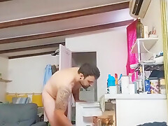 Real Hidden Spy Cam Caught Hot Unaware Tenant Paolo Crucitti Totally