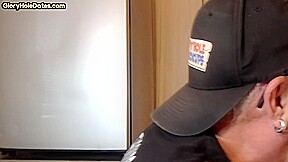 Real gloryhole newbie caught