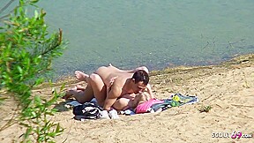 Real teen 18+ Couple On German Beach, Fuck With Stranger