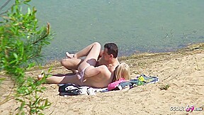 Real teen 18+ Couple On German Beach, Fuck With Stranger