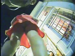 Real upskirt video of sexy chicks in line for the club