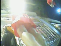 Real upskirt video of sexy chicks in line for the club